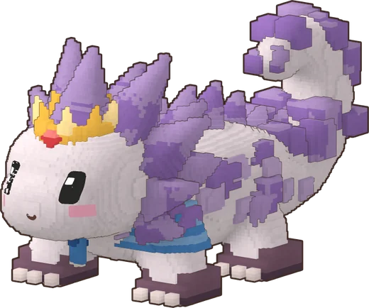 An Amethyst Elder in a Golden Crest Crown and Blue Scarf