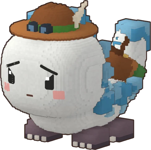 An Ocean Juvenile in an Explorer Hat and Explorer Pack